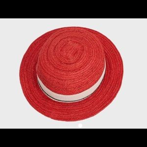 Parfois General Red Straw hat